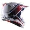přilba SUPERTECH S-M10 CARBON META2  ALPINESTARS bílá/červená/modrá lesklá (Veľkosť XL (obvod 61 - 62 cm))