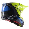 přilba SUPERTECH S-M8 FACTORY  ALPINESTARS černá/žlutá fluo/modrá lesklá (Veľkosť XL (obvod 61 - 62 cm))