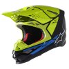 přilba SUPERTECH S-M8 FACTORY  ALPINESTARS černá/žlutá fluo/modrá lesklá (Veľkosť XL (obvod 61 - 62 cm))