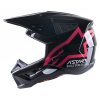 přilba S-M5 COMPASS  ALPINESTARS černá/růžová (Veľkosť XL (obvod 61 - 62 cm))