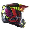 přilba S-M5 SOLAR FLARE  ALPINESTARS žlutá fluo/červená fluo/černá (Veľkosť XL (obvod 61 - 62 cm))