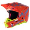 přilba S-M5 ACTION  ALPINESTARS oranžová/žlutá fluo/světle modrá (Veľkosť 2XL (obvod 63 - 64 cm))