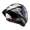 přilba SUPERTECH R10 ELEMENT  ALPINESTARS karbon/stříbrná/černá 2026 (Veľkosť XS (obvod 53 - 54 cm))