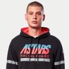mikina CLUB HOODIE  ALPINESTARS černá/červená/modrá/šedá (Veľkosť M)