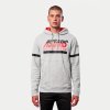mikina CLUB HOODIE  ALPINESTARS šedá/černá/červená (Veľkosť M)
