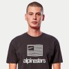 triko FLAG TEE  ALPINESTARS černá/bílá (Veľkosť S)