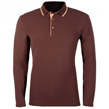 Pánska polokošeľa s dlhým rukávom s mikrovzorom