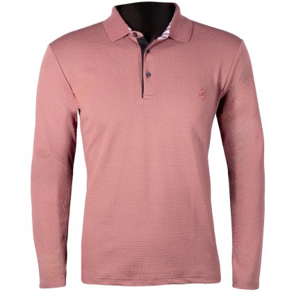 Pánska polokošeľa s dlhým rukávom s mikrovzorom