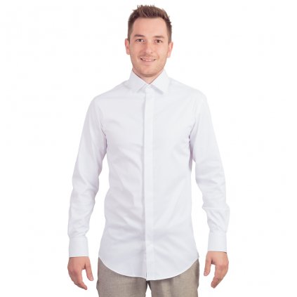 Pánska Košeľa v strihu Slim fit s Dlhým rukávom
