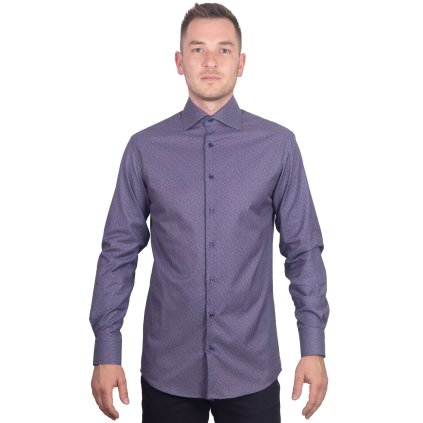 Pánska vzorovaná Košeľa v strihu Slim fit s dlhým rukávom