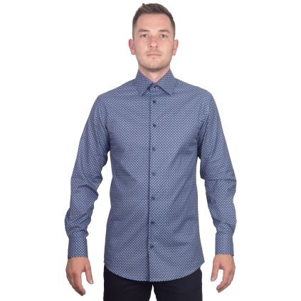 Pánska vzorovaná Košeľa v strihu Slim fit s dlhým rukávom