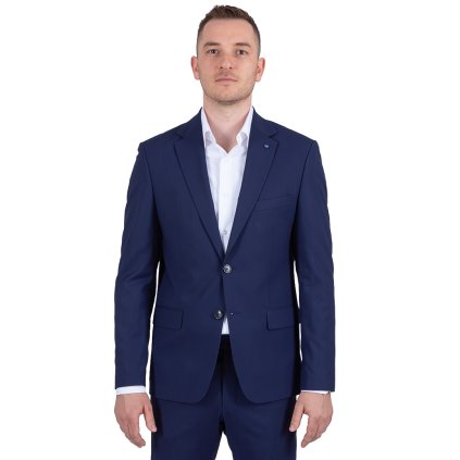 Tmavomodrý pánsky oblek s elastanom v Regular fit strihu (Veľkosť 6/48)