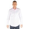 Rúžová pánska vzorovaná košeľa v strihu Slim fit s Dlhým rukávom