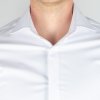 Biela pánska štrukturovaná košeľa v strihu Slim fit s Dlhým rukávom (Veľkosť 39)