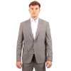 Sivý károvaný pánsky oblek s elastanom v Regular fit strihu (Veľkosť 6/48)