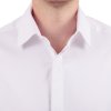 Biela pánska košeľa v strihu Regular fit s Dlhým rukávom (Veľkosť 41)