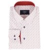 Biela vzorovaná pánska košeľa v strihu Regular fit s Dlhým rukávom (Veľkosť 41)