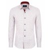 Biela vzorovaná pánska košeľa v strihu Regular fit s Dlhým rukávom (Veľkosť 41)
