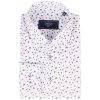 Biela vzorovaná pánska košeľa v strihu Regular fit s Dlhým rukávom (Veľkosť 41)