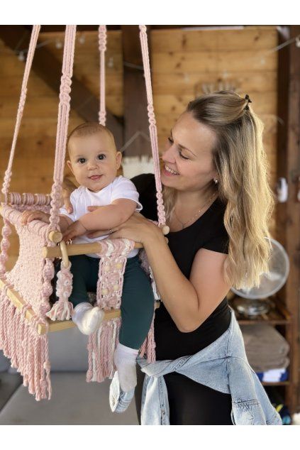 Macramé houpačka pro malé děti