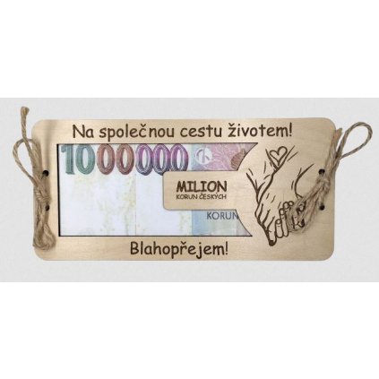 Přání Novomanželům milion korun