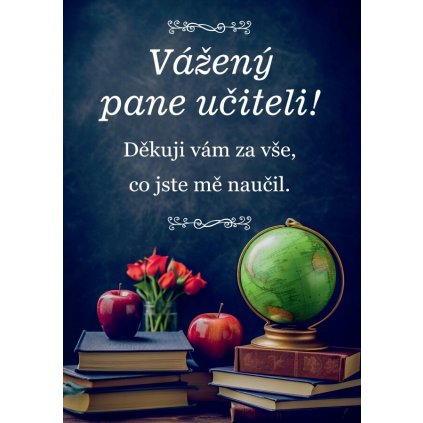 Blahoželanie pre pána učiteľa Glóbus