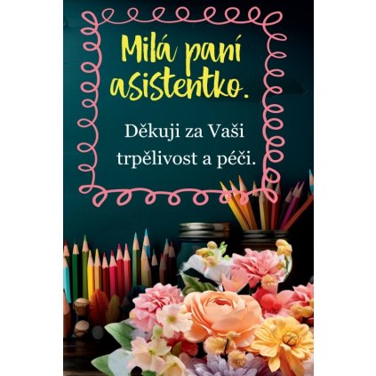Blahoželanie pre pani asistentku Pastelky