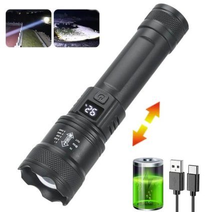 Nabíjacia baterka laserové svietidlo 9900LM