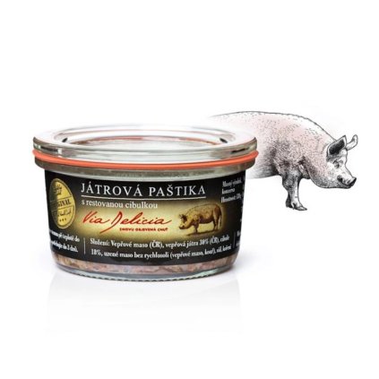 Játrová paštika s restovanou cibulkou