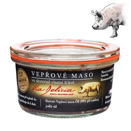 Vepřové maso ve skutečně vlastní šťávě