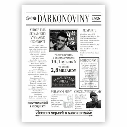 Dárkonoviny z roku 1956 originální retro přání
