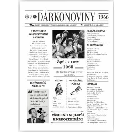 Dárkonoviny z roku 1966 originální retro přání