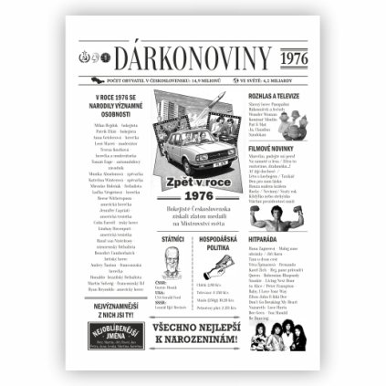 Dárkonoviny z roku 1976 originální retro přání