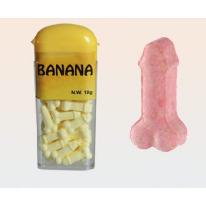 Cukríky – penis s príchuťou banánu