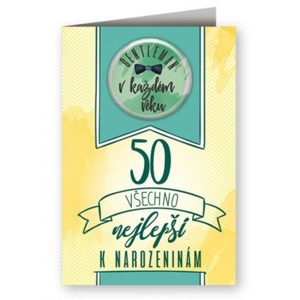 Narodeninové prianie 50 s plackou – Gentleman v každom veku