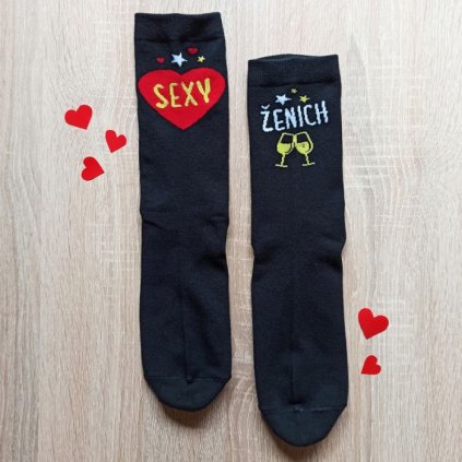 Veselé ponožky Sexy ženích
