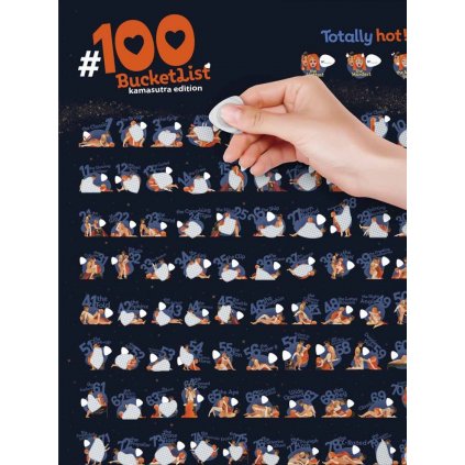 Stierací plagát 100 nápadov z Kámasútry