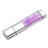 USB flash disk crystal fialová, 64 GB