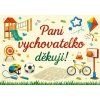 Poďakovanie pre pani vychovávateľku – originálna darčeková kartička