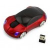 Optická myš, auto, červená