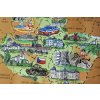Stírací mapa Česká republika komiksová