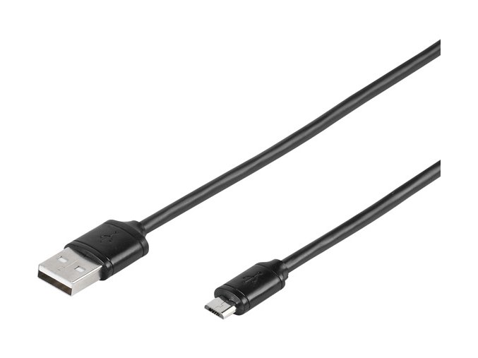 Kabel USB/micro USB 1m - černý