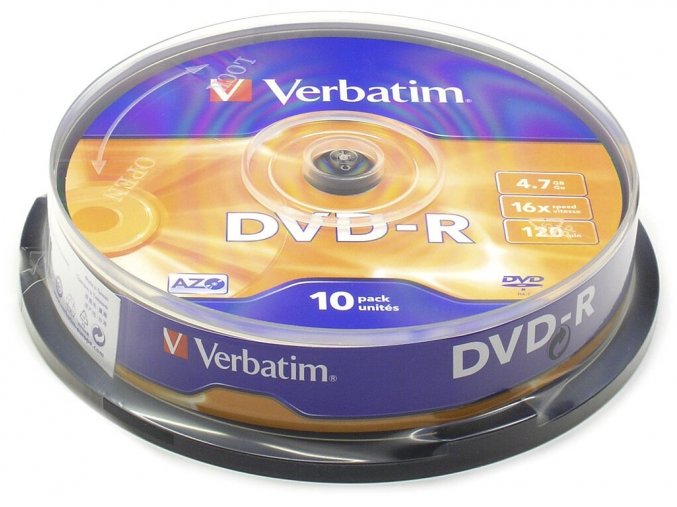 Verbatim DVD-R Matt Silver 10 cake