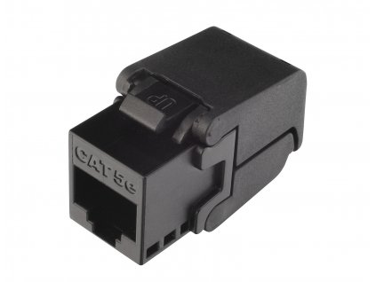 Samořezný keystone Solarix CAT5E UTP RJ45 černý