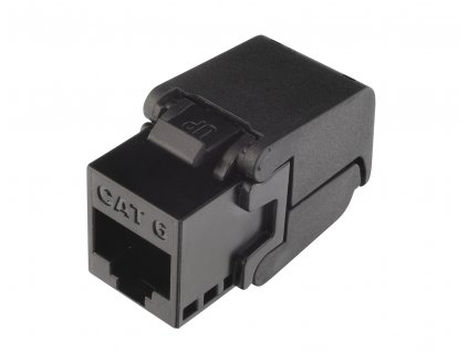 Samořezný keystone Solarix CAT6 UTP RJ45 černý