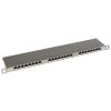 Patch panel Solarix 24xRJ45 CAT5E STP s vyvazovací lištou 0,5U