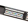 Patch panel Solarix 24 x RJ45 CAT5E UTP 150 MHz černý 1U