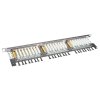 Patch panel Solarix 24xRJ45 CAT6 STP s vyvazovací lištou 0,5U