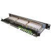 Patch panel Solarix 24 x RJ45 CAT6 STP černý 1U