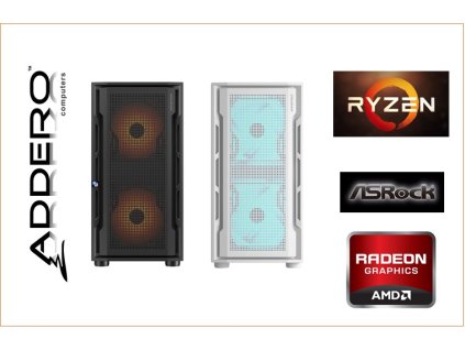 Cougar Uniface Black+White RGB + AMD R5 + ASRock